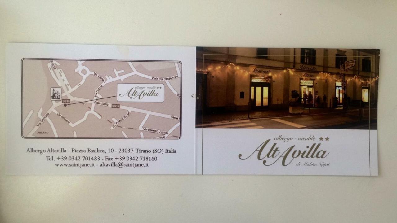 Albergo Altavilla ตีราโน ภายนอก รูปภาพ